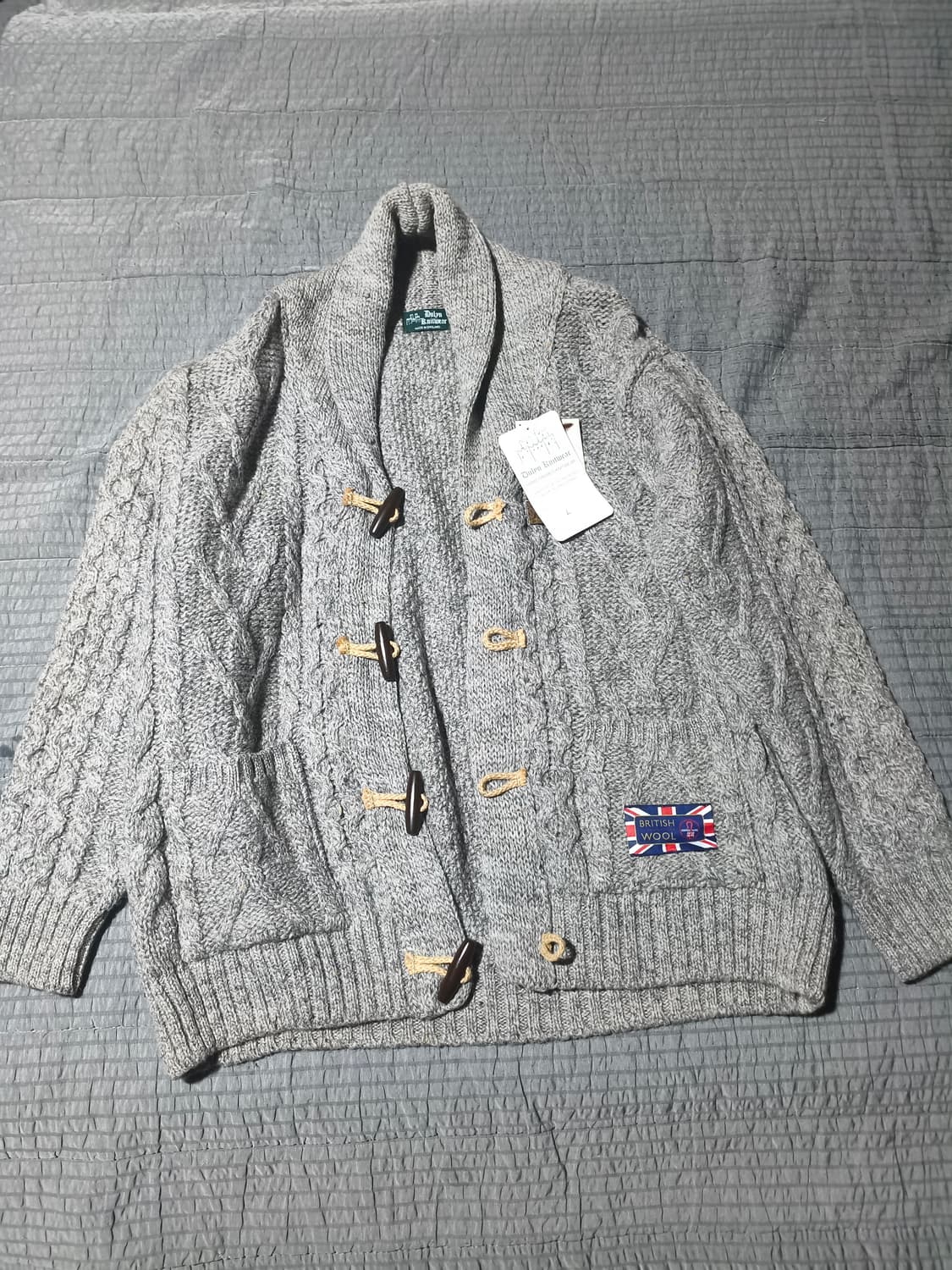 영국 떡볶이 가디건 L(100~105) 새상품 빈티지 상품이미지1