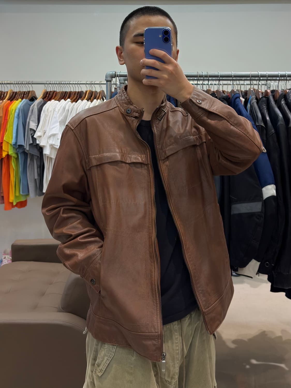 노티카 카프스킨 레더 자켓 상품이미지8