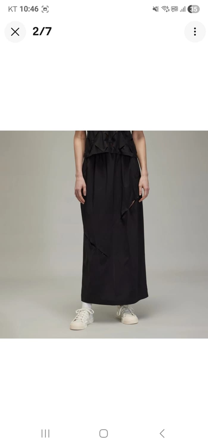  Y-3 컷아웃 패널 롱스커트 블랙  상품이미지2