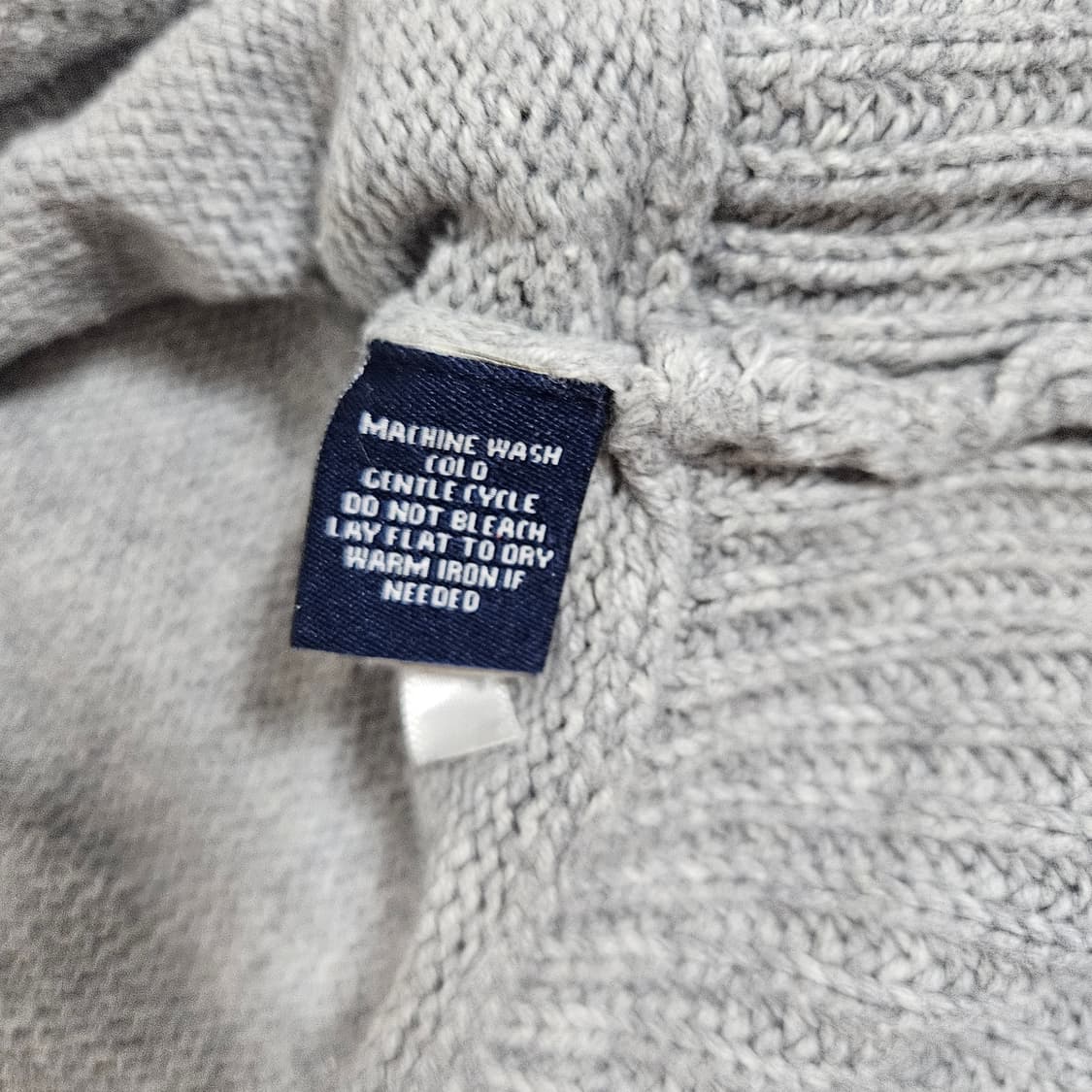 랄프로렌 챕스 그레이 숄카라 원 버튼 가디건 상품이미지4