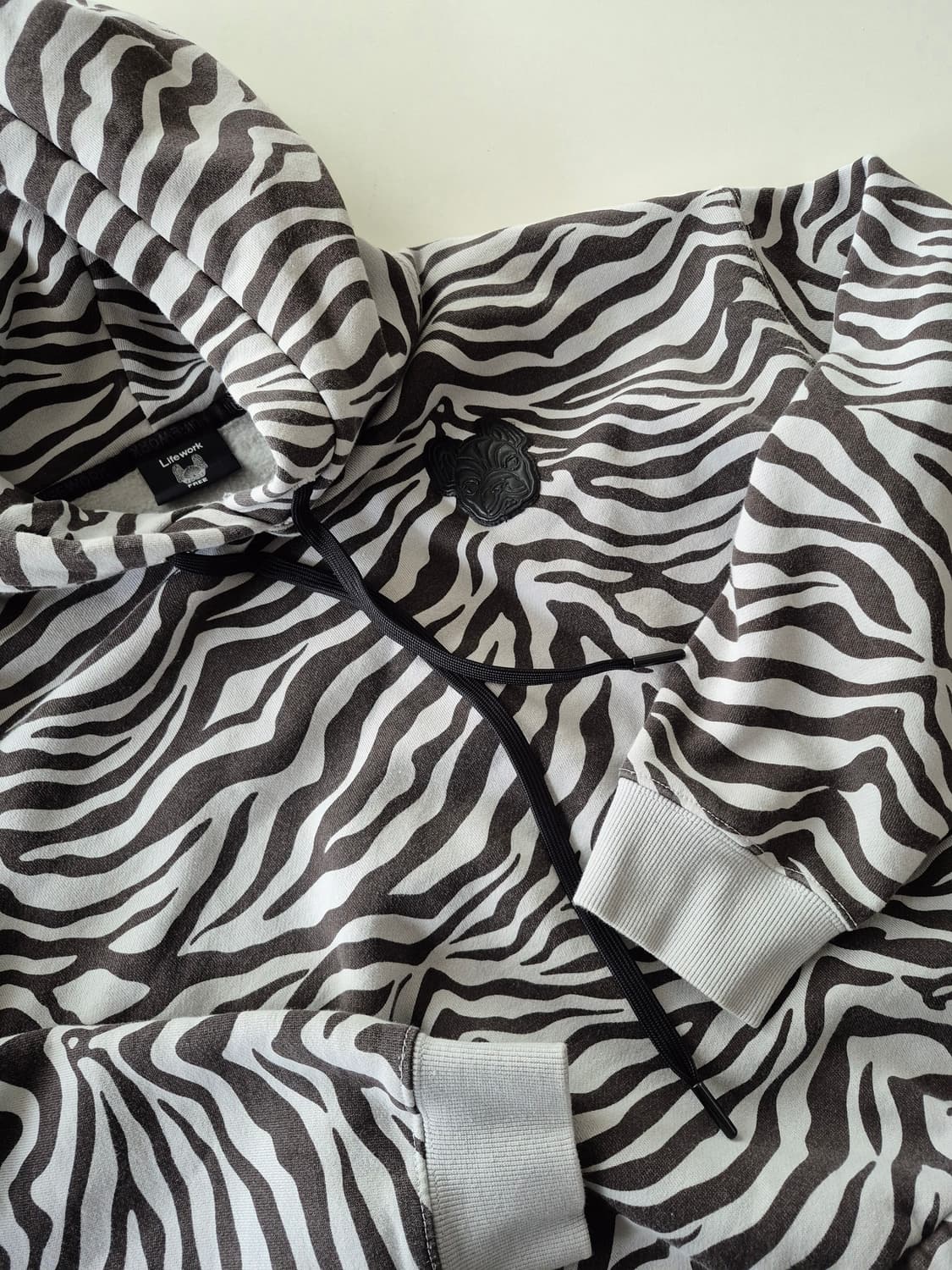 라이프워크 지브라 패턴 기모후드맨투맨 (GM 상품이미지5