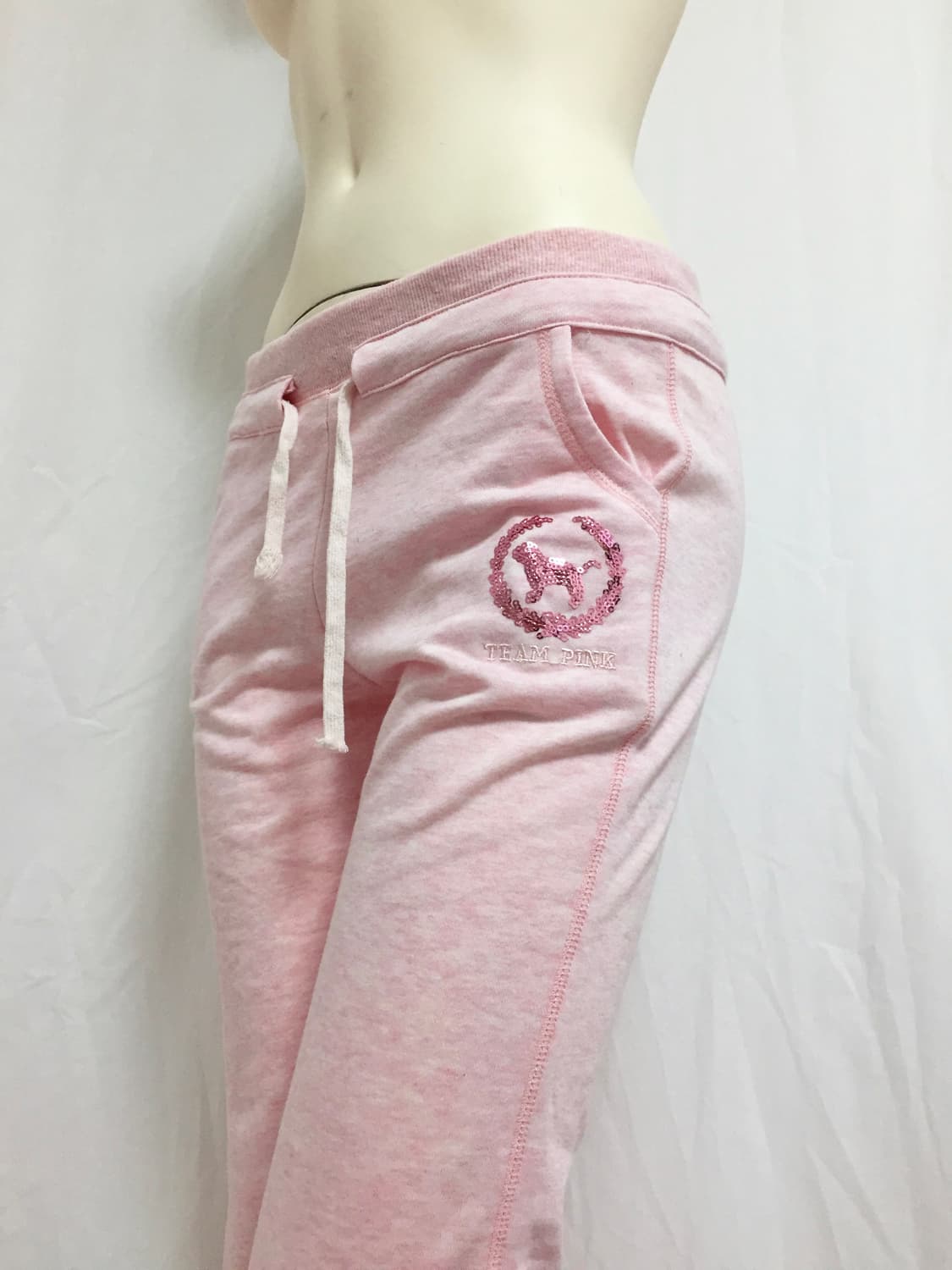 Pink Mélange Stitch Detail  Long  Pants 상품이미지3