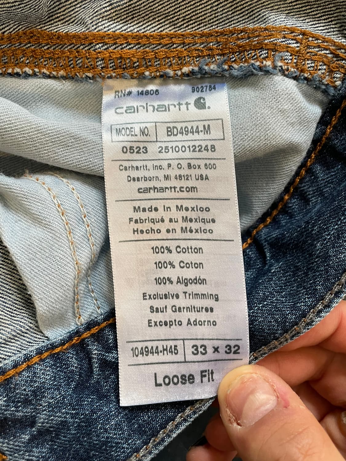 칼하트 더블니 데님 팬츠 상품이미지4