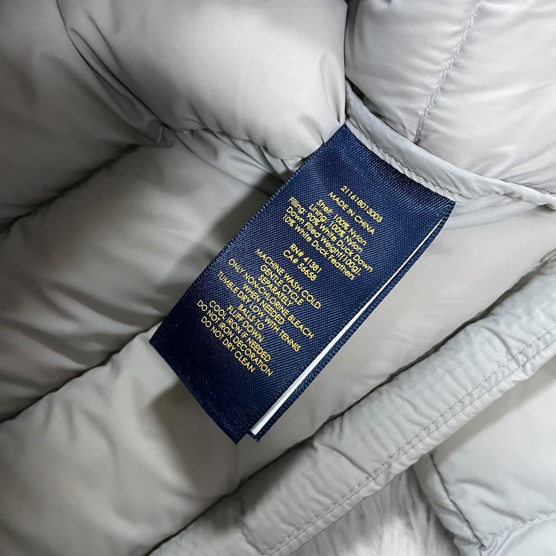 폴로 랄프로렌 패커블 경량 덕 다운 패딩 자켓 실버 그레이 상품이미지5