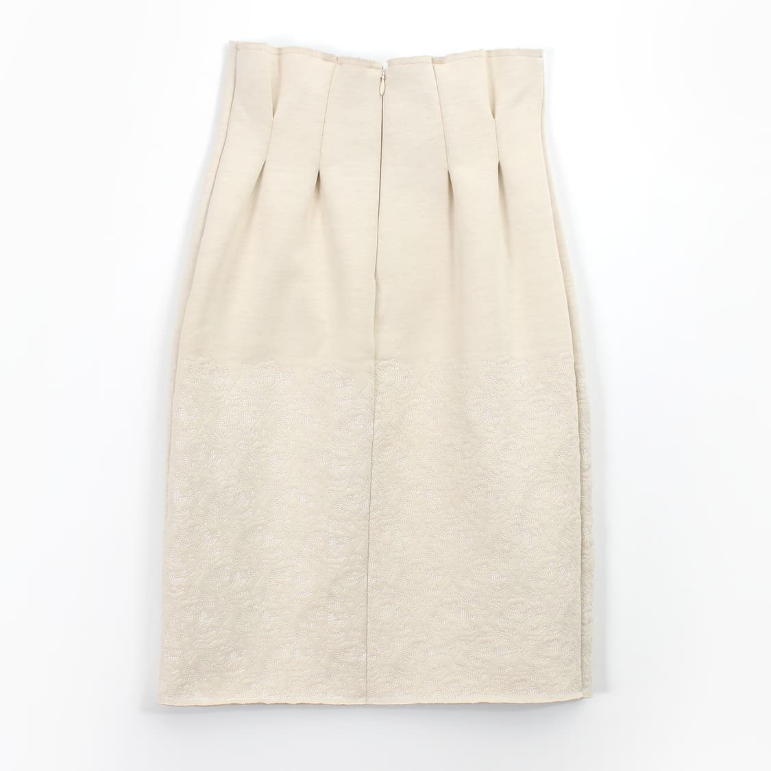 겐조 Kenzo 빈티지 자수 핀턱 H라인 아이보리 미디 스커트 치마 상품이미지5