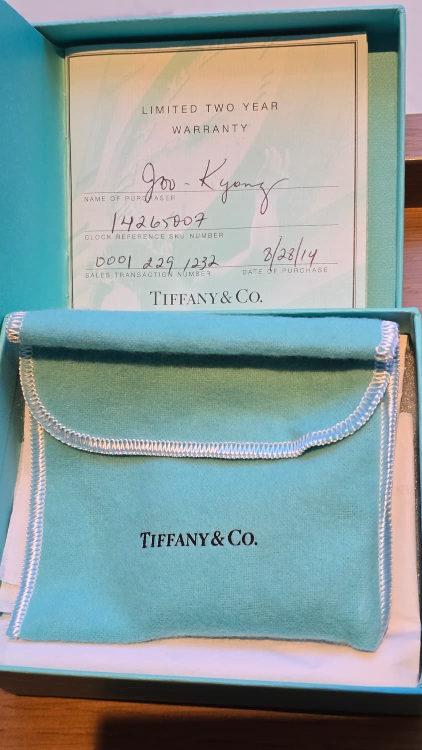 티파니앤코 트래블 알람 블랙가죽시계 상품이미지5