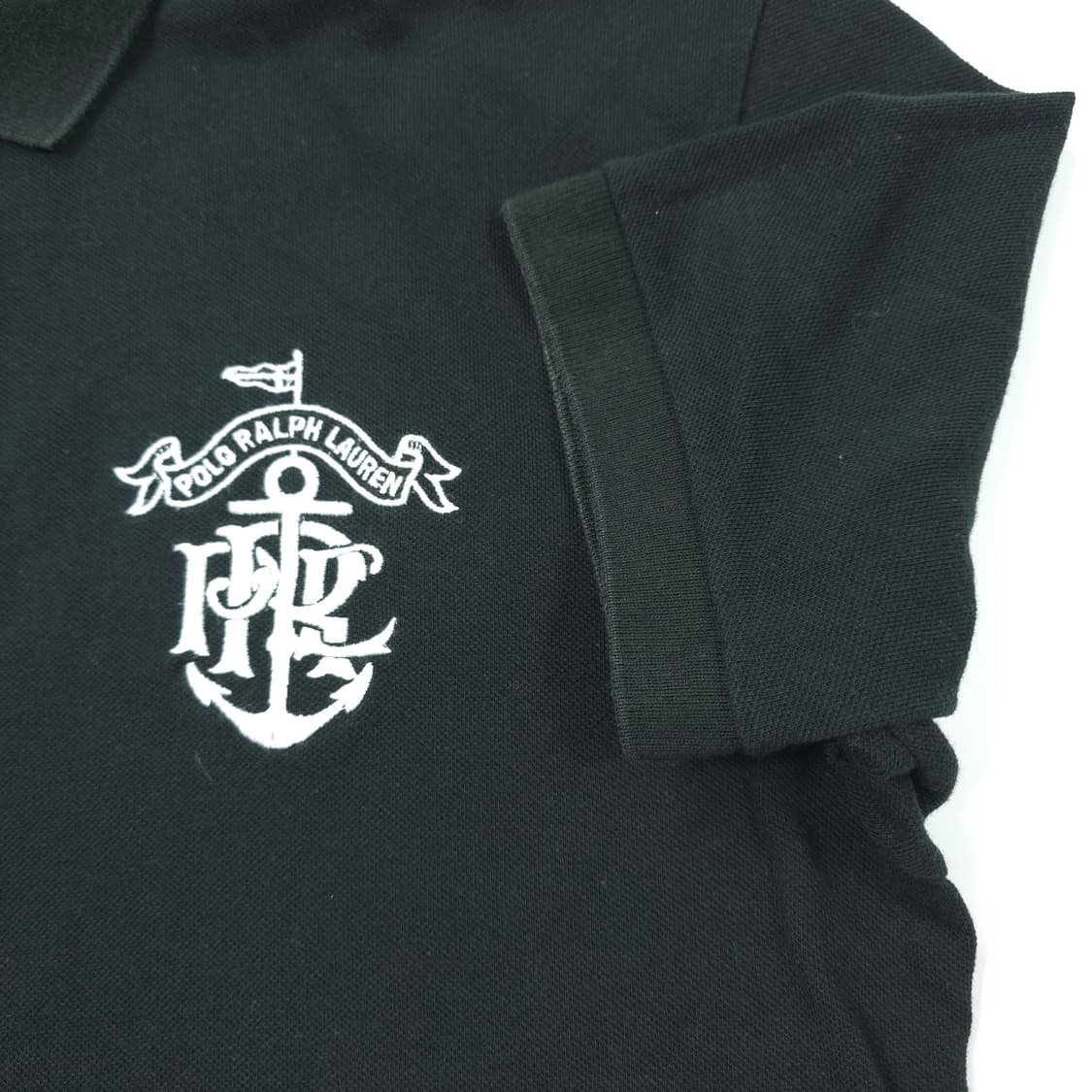 폴로 랄프로렌 자수로고 코튼 반팔카라티 블랙 (M) 상품이미지3