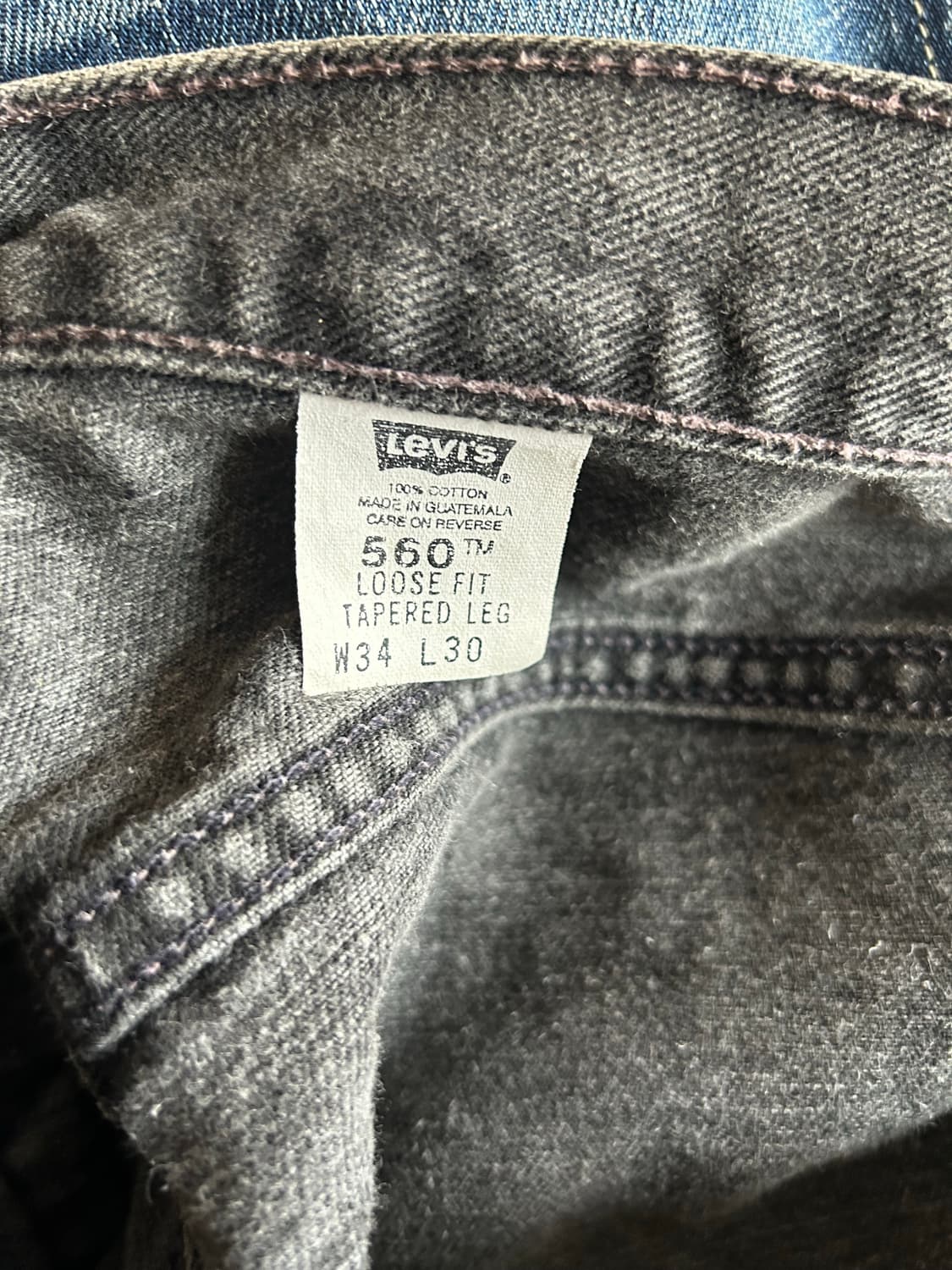 00‘s 리바이스 560 블랙 배기진 34in 상품이미지7