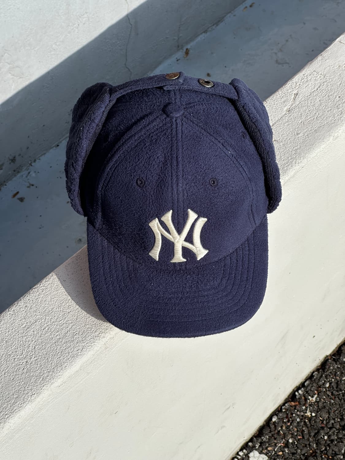 [F] MLB 엠엘비 뉴욕 양키스 네이비 플리스 트래퍼 볼캡 모자 상품이미지6