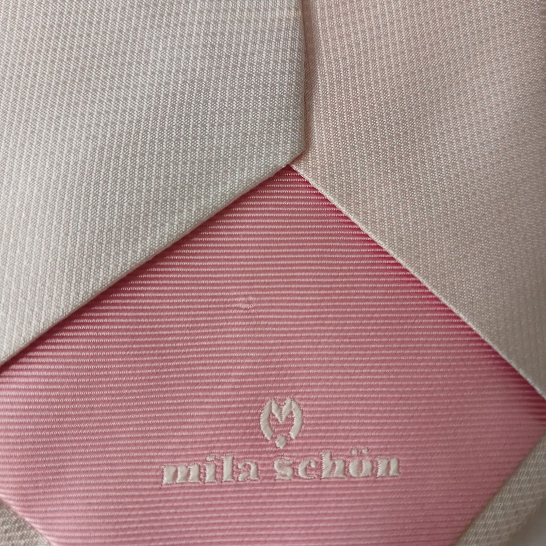 밀라숀 실크 핑크 패턴 넥타이 9.4cm A+등급 A19751 상품이미지8