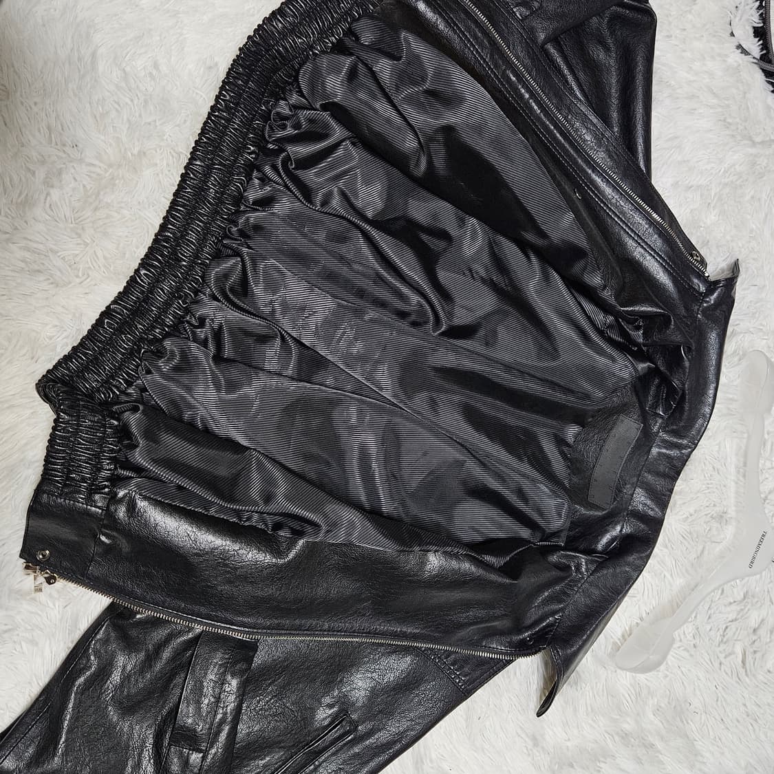 트리밍버드 Placket Leather Blouson [ Black ] 상품이미지8