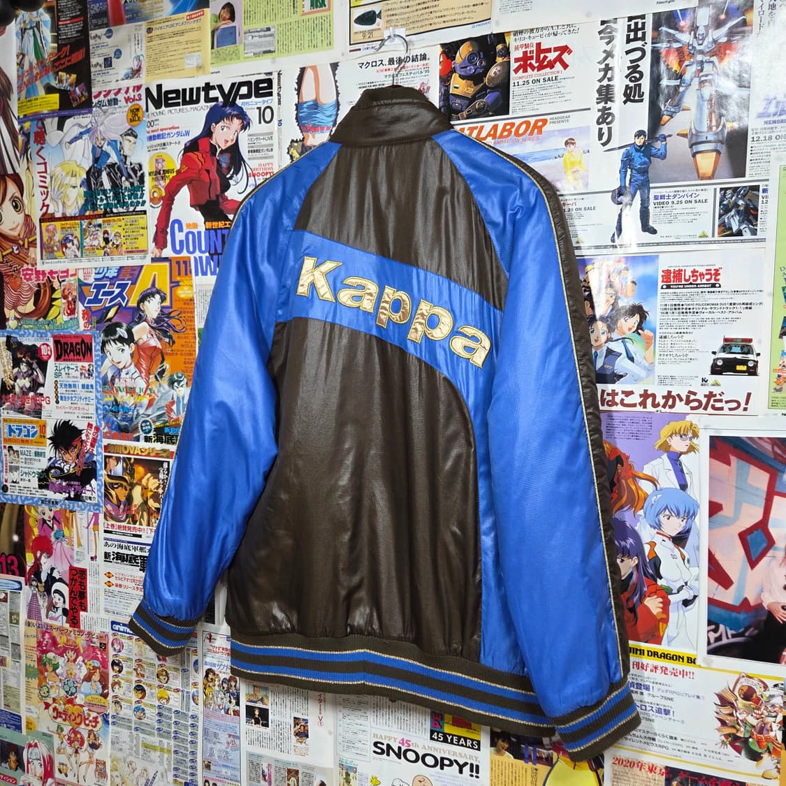 카파 브라운 블루 올드스쿨 패디드 투웨이 누빔 점퍼 상품이미지5