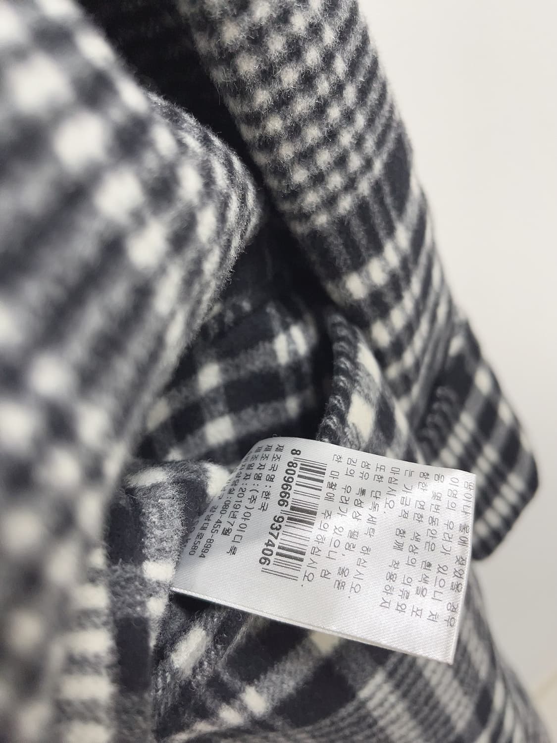 산드로옴므 울 캐시미어 체크 핸드메이드 코트 상품이미지7