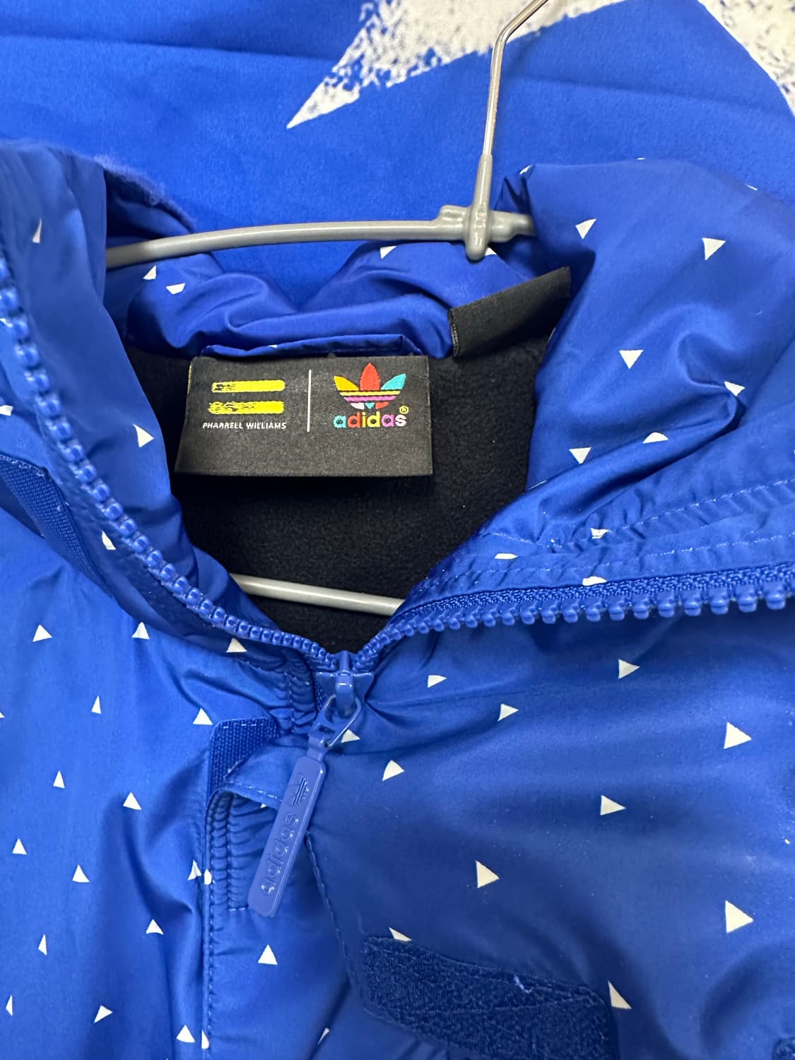 새상품급 퍼럴x아디다스 오버핏 바람막이 기모점퍼s90 상품이미지4