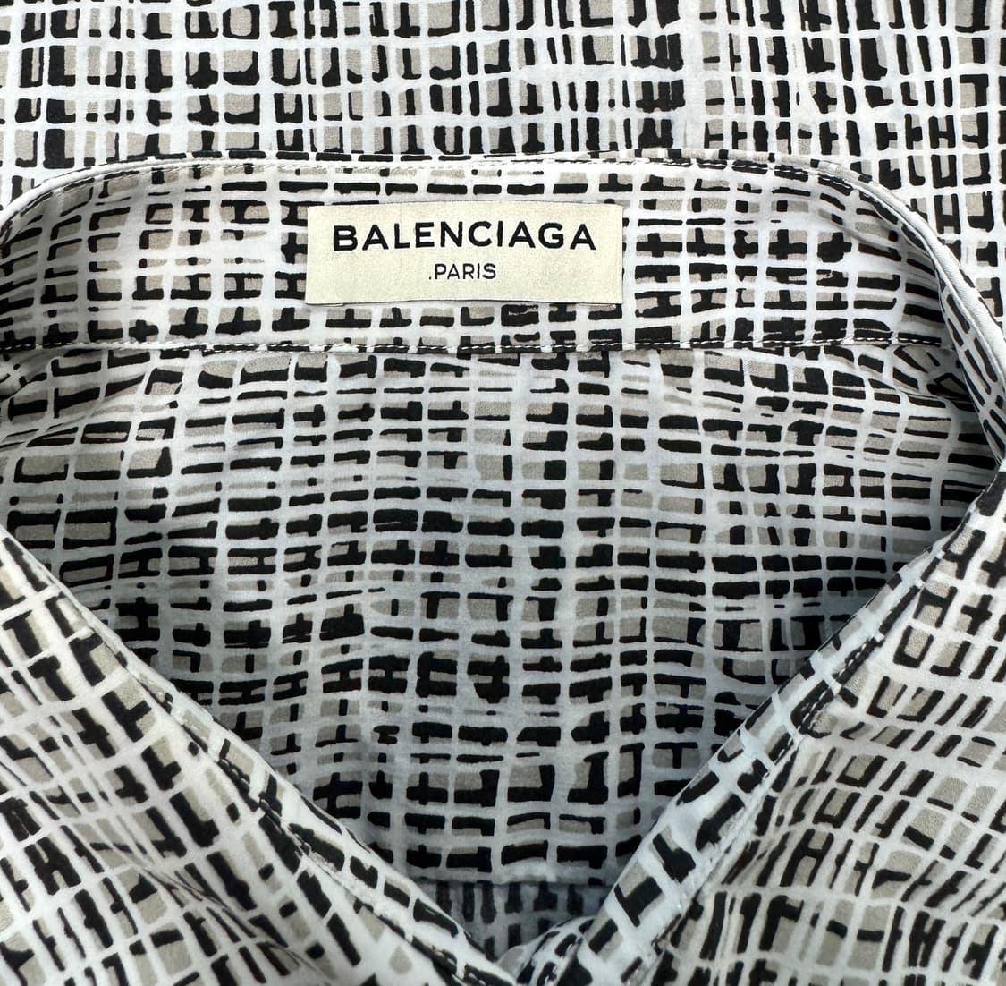 BALENCIAGA 발렌시아가 지오매트릭 스네이크 패턴 반팔 셔츠 41 상품이미지5
