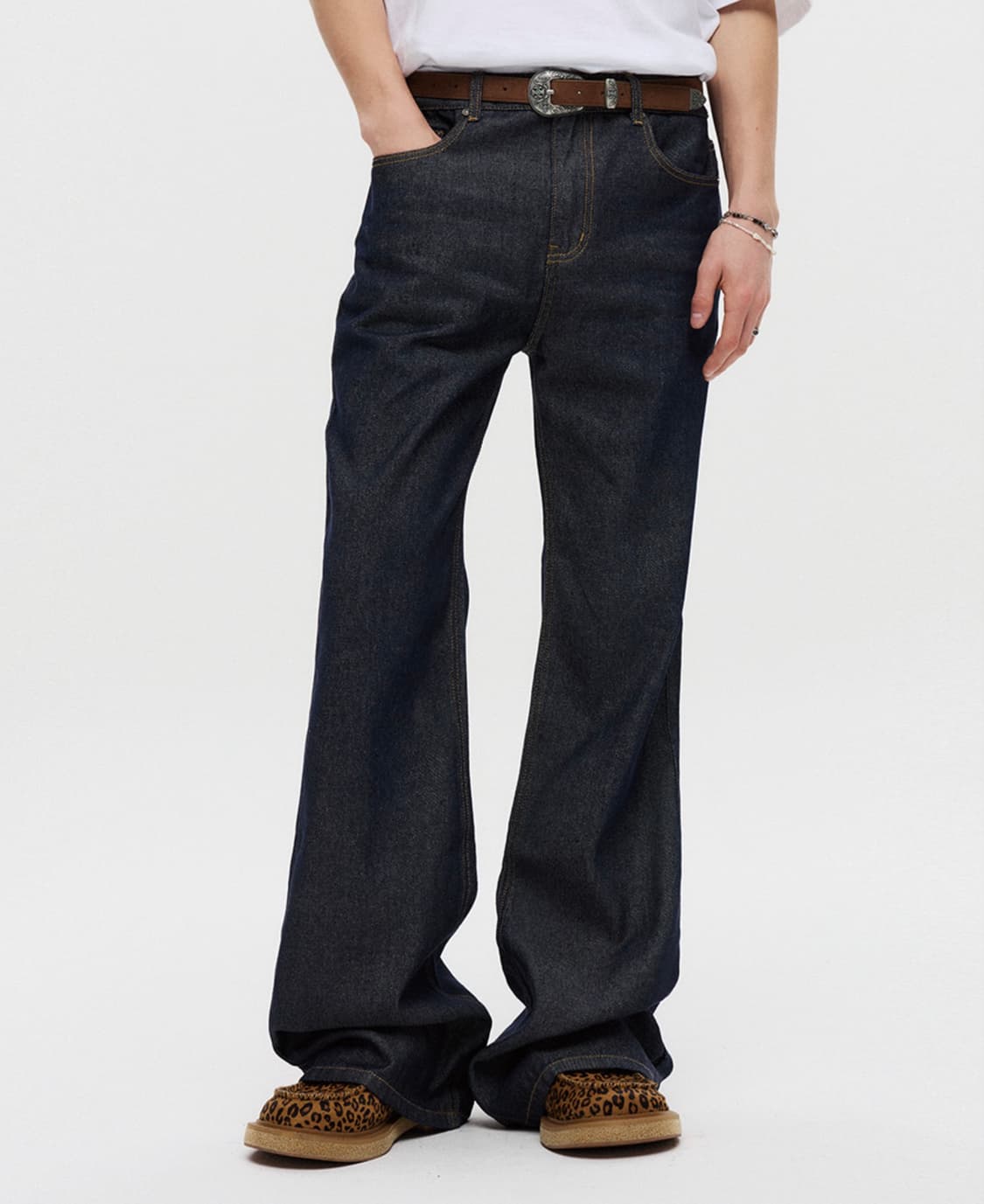 Dnsr 시그니처 플레어 데님 팬츠 인디고 L 상품이미지1