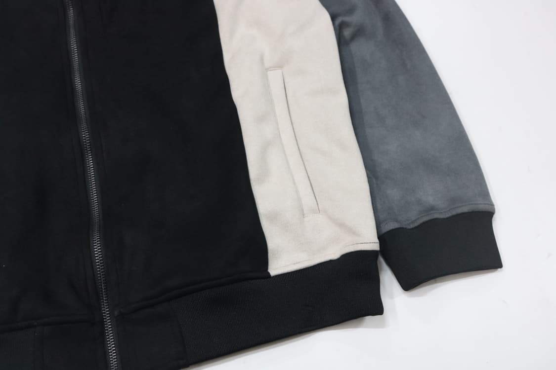 COMME CA ISM 콤사이즘 스웨이드 텍스처 컬러블록 블루종 (L) 상품이미지5