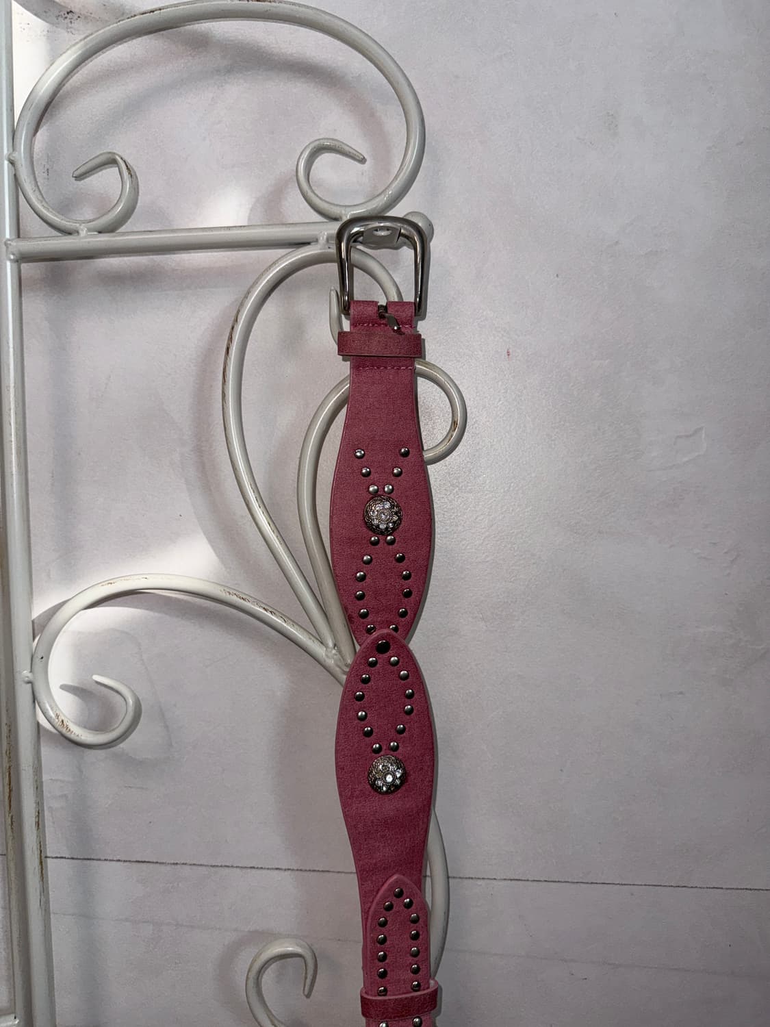 Pink stud charm buckled belt 상품이미지4