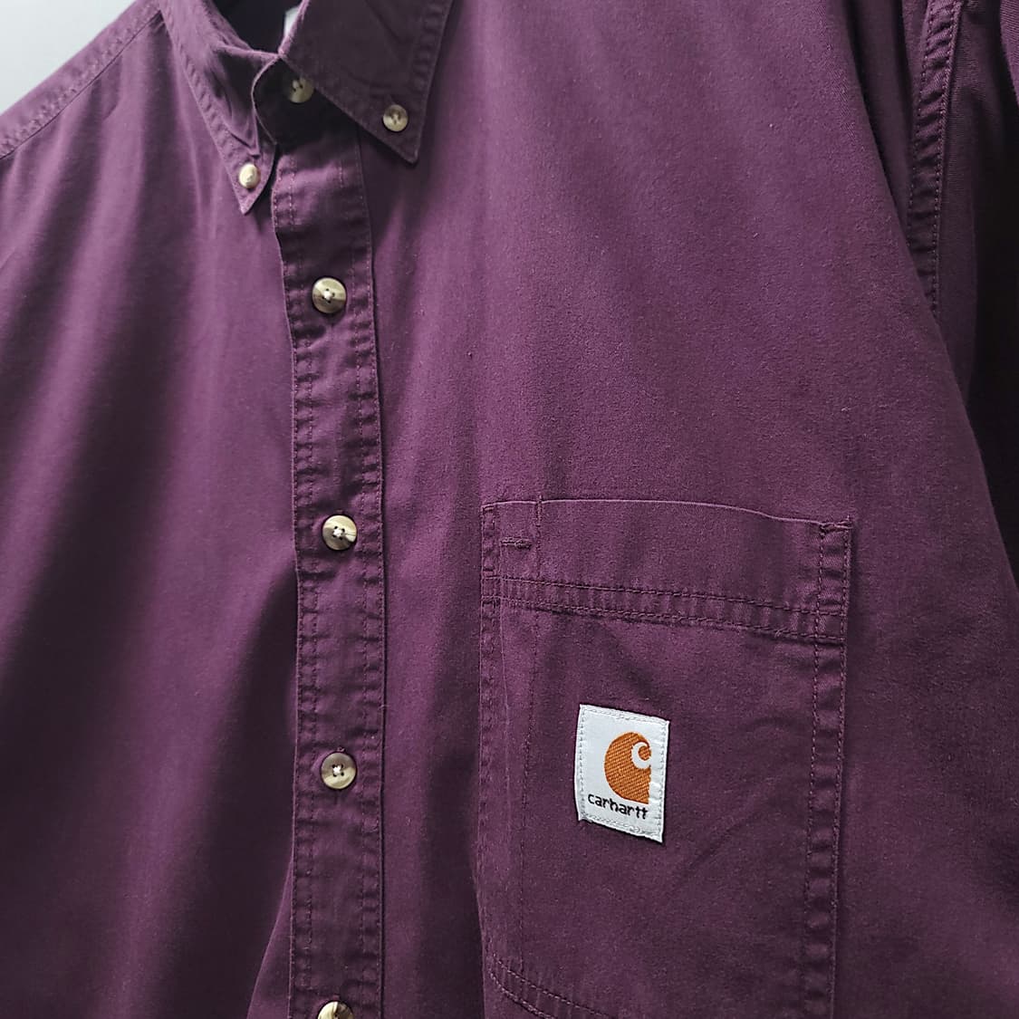 [XL] 칼하트 와인 원포켓 오버핏 긴팔셔츠 상품이미지5