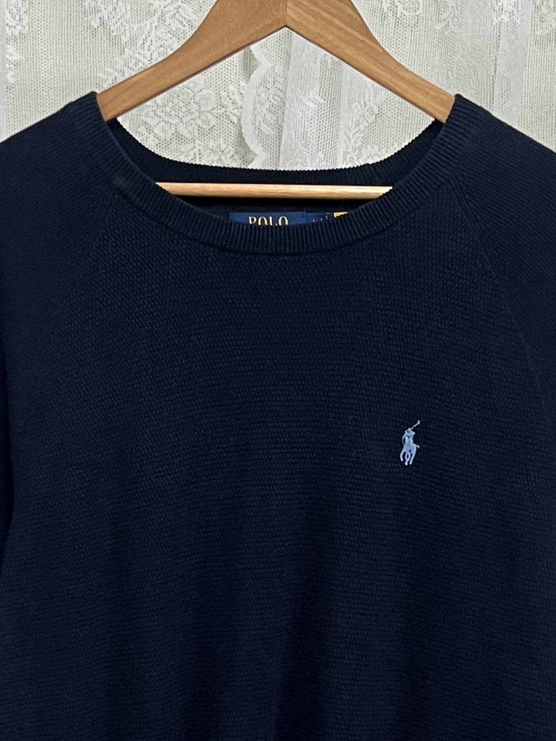 L) 신형 폴로 랄프로렌 피마코튼 니트 네이비 상품이미지3