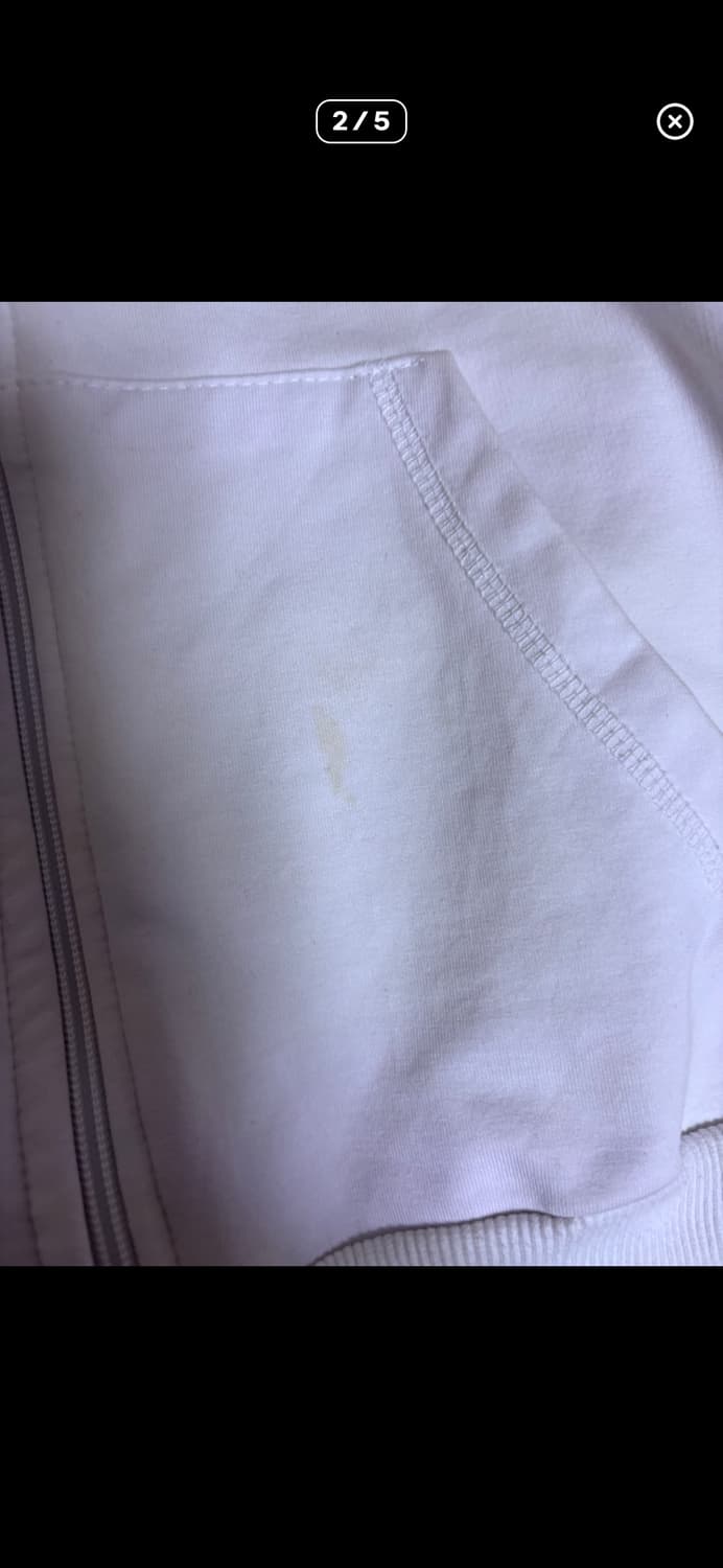 아디다스 빅로고 빈티지 화이트 골드 후드집업 져지 상품이미지2