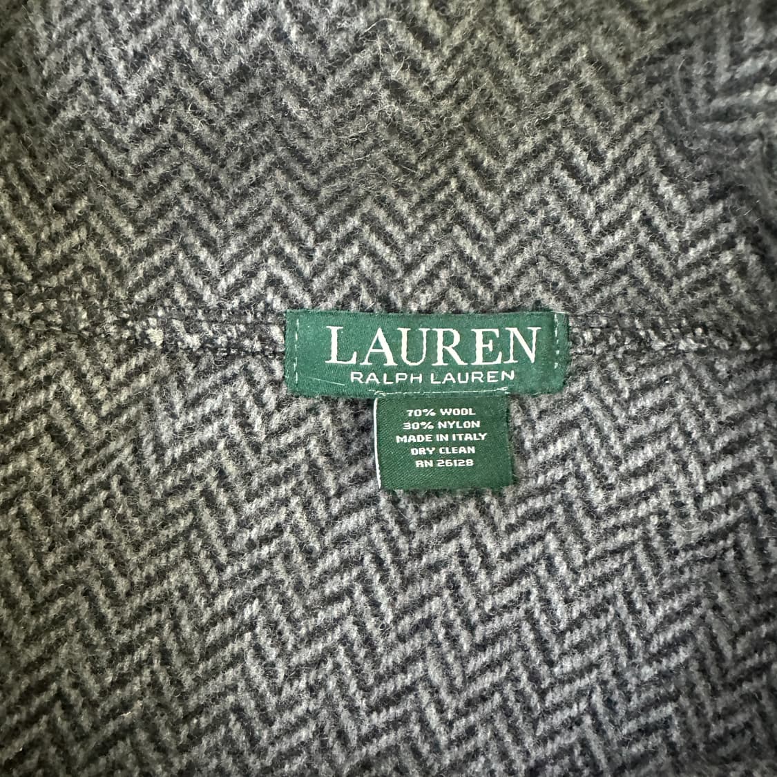 실측확인 로렌랄프로렌 울 헤링본 케이프 0323D 상품이미지2