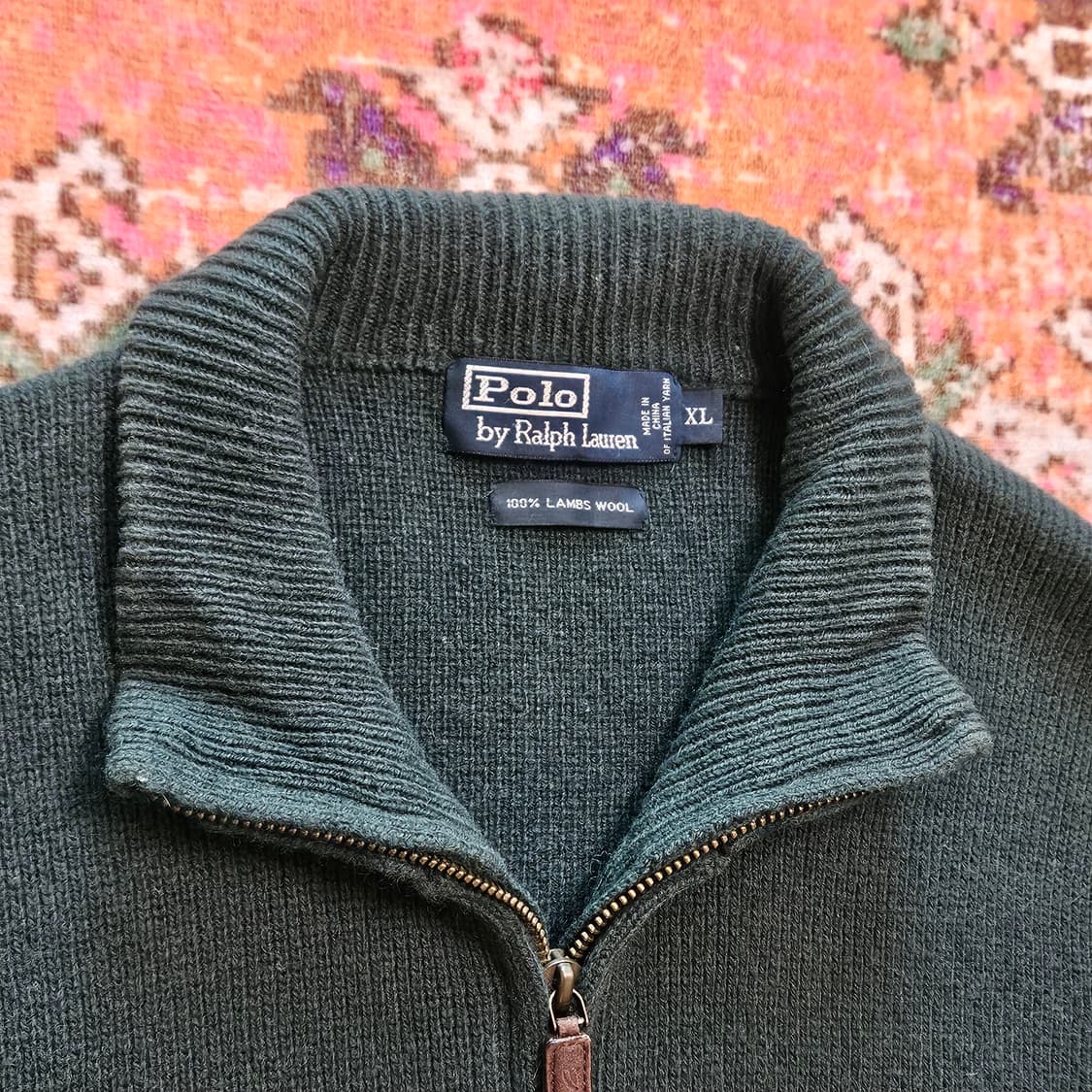 폴로 집업 가디건 / 스웨이드 패치 상품이미지3