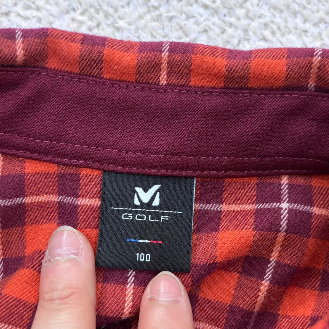 100 밀레골프 체크패턴 긴팔 셔츠 0424E 상품이미지3