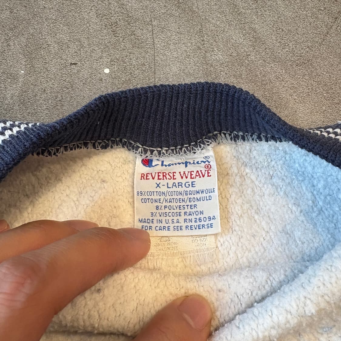 90년대 미국 생산 챔피온 리버스위브 멜란지 스웻셔츠  상품이미지6