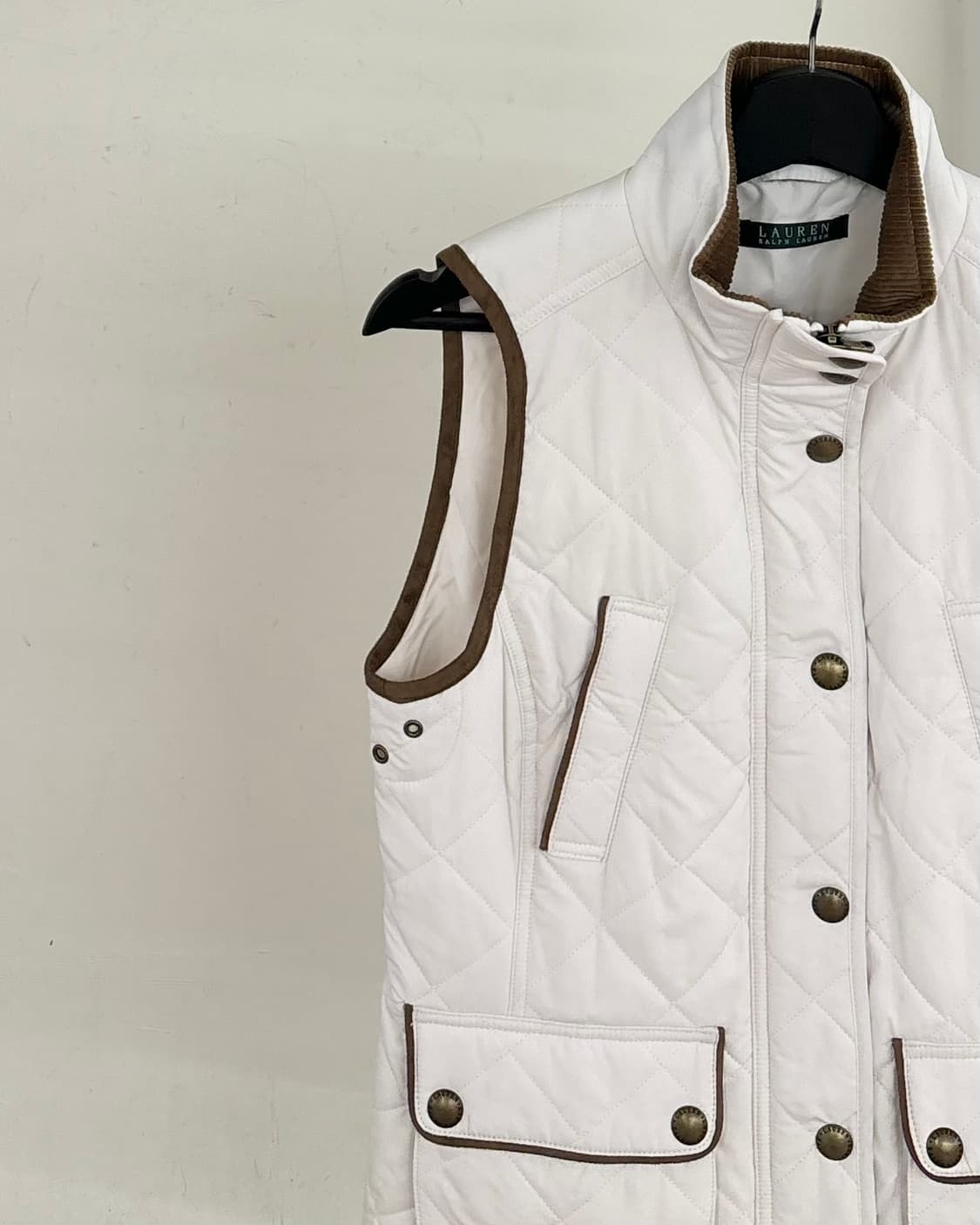 랄프 로렌 화이트 퀼팅 조끼 상품이미지3