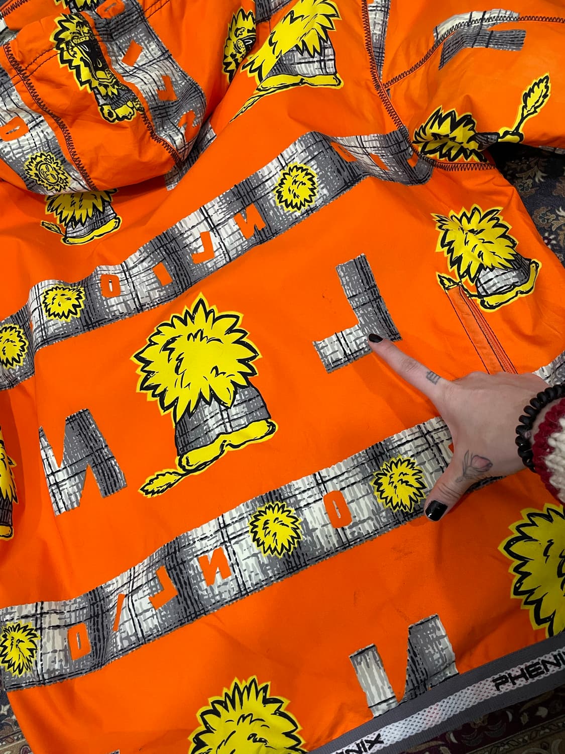 (빈티지)90‘s 샘플 PHENIX 피닉스 올오버 프린팅 스키 아노락 상품이미지8