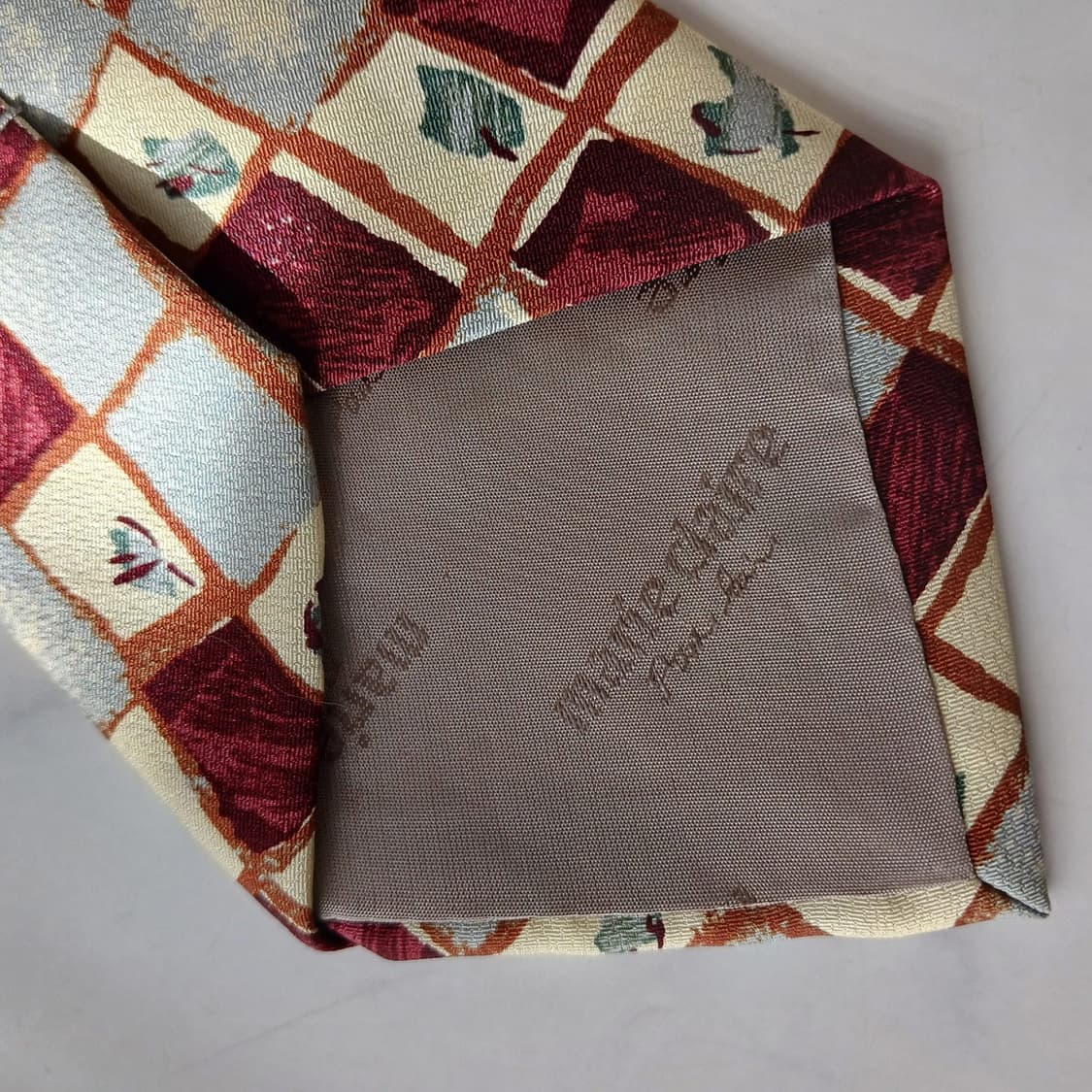 마리끌레르 실크 체크 패턴 넥타이 9.7cm A+~A등급 A19759 상품이미지8