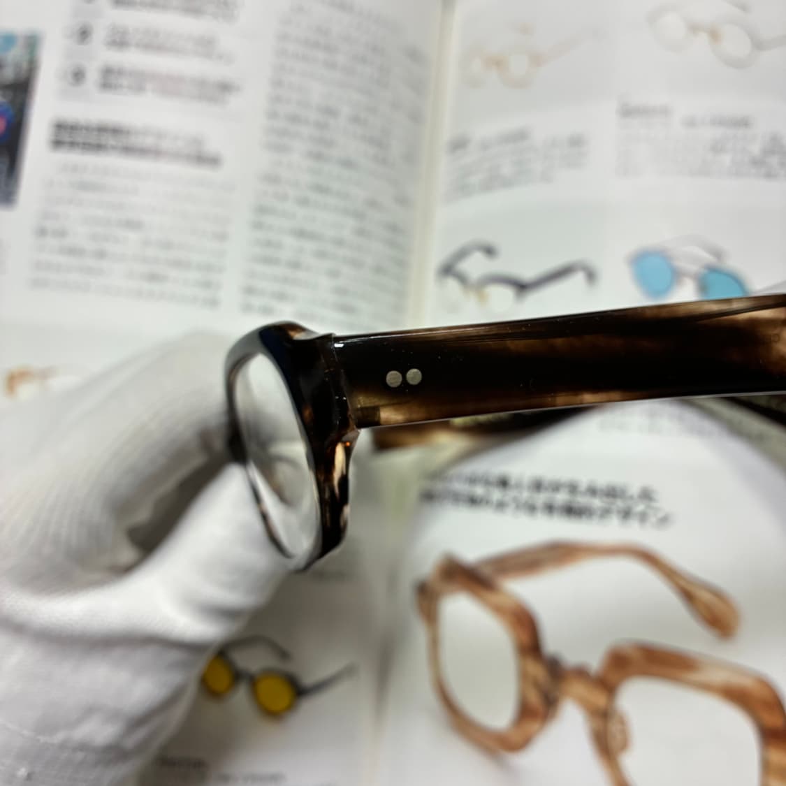 銘品晴夫作 하루오사쿠 일본 장인 셀룰로이드 뿔테 안경 상품이미지3