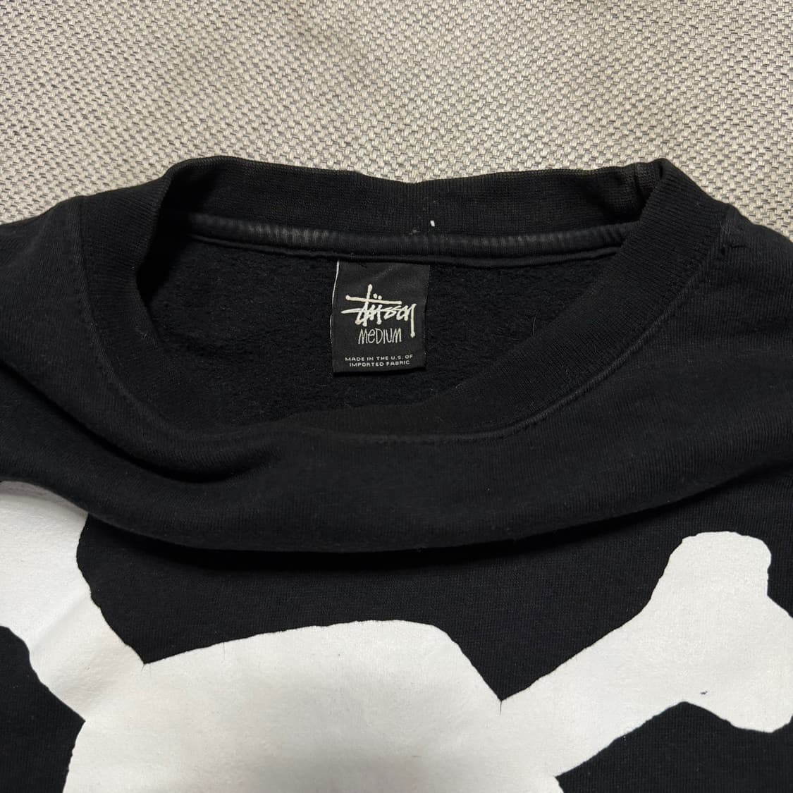 00s 스투시 월드와이드 스컬로고 프링팅 맨투맨 상품이미지2