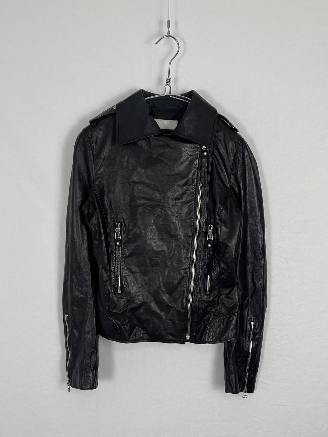 Vintage 리얼레더 라이더 자켓 상품이미지6