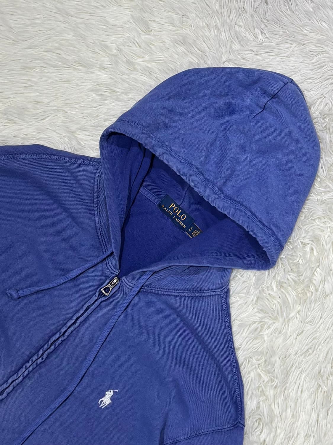 폴로랄프로렌 qr 화이트포니 워싱 후드집업 상품이미지4