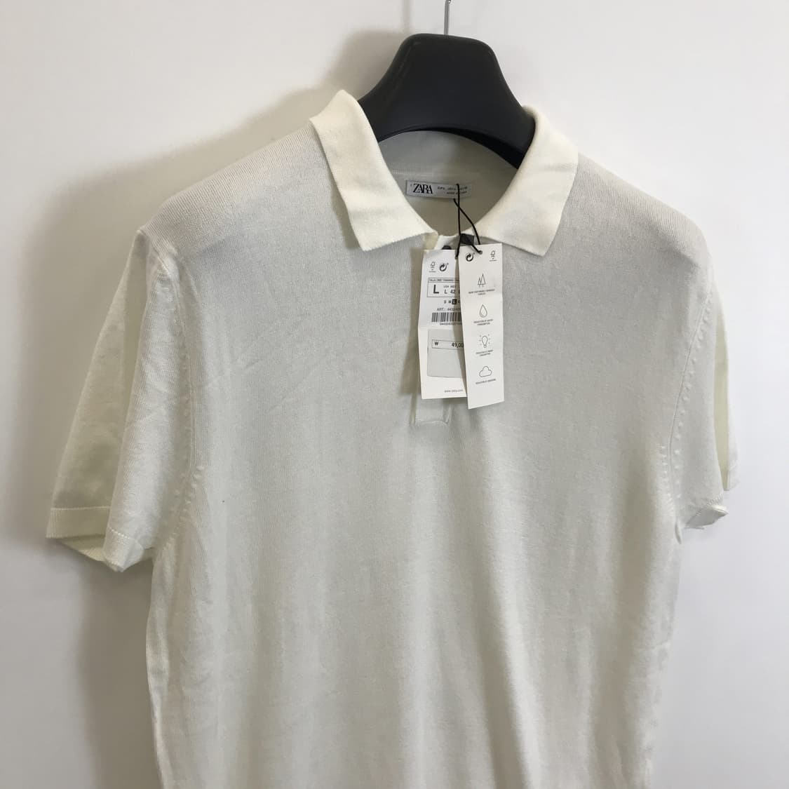 자라 니트 반팔카라티 새상품 [L] 상품이미지2