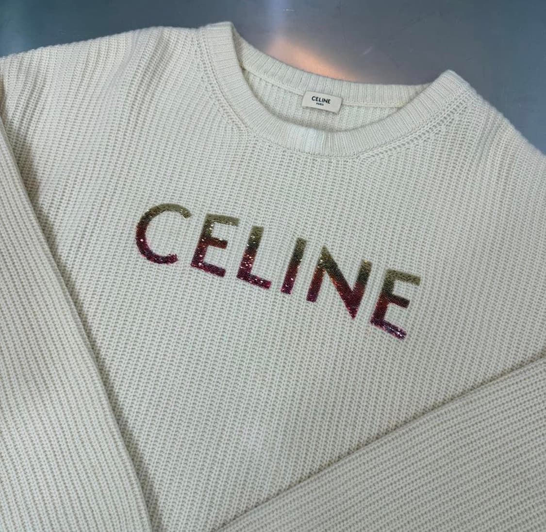 [리오브전포점] 셀린느 리브드 울 로고 니트 상품이미지3