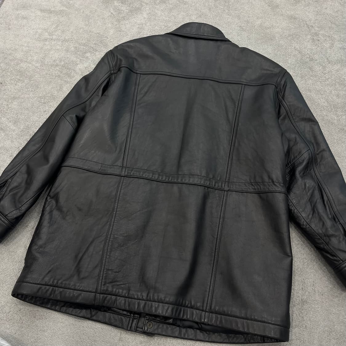 100 빈티지 양가죽 블랙 레더자켓 상품이미지7