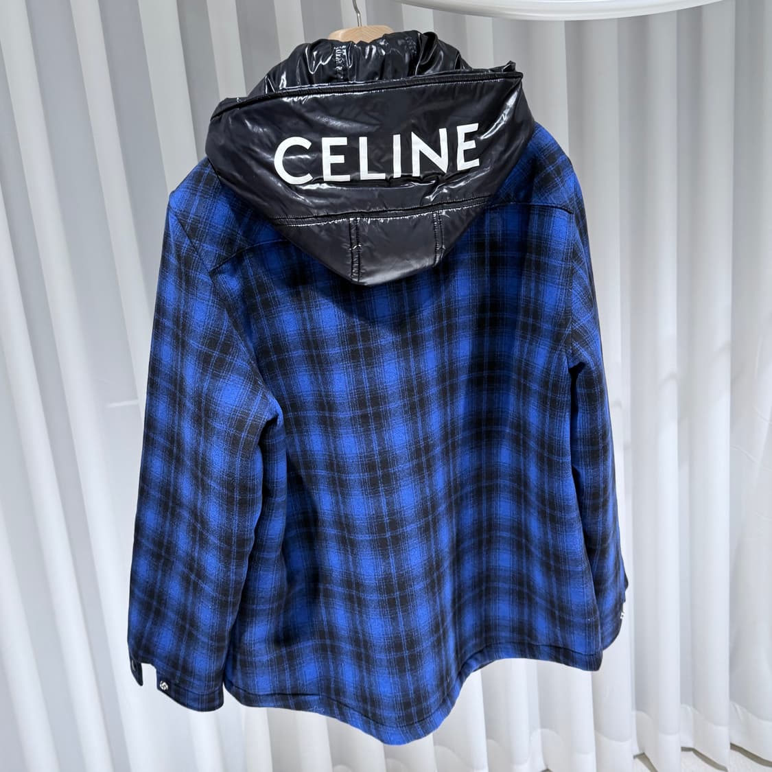 52 / 셀린느 백로고 플란넬 셔츠 패딩 자켓 상품이미지5