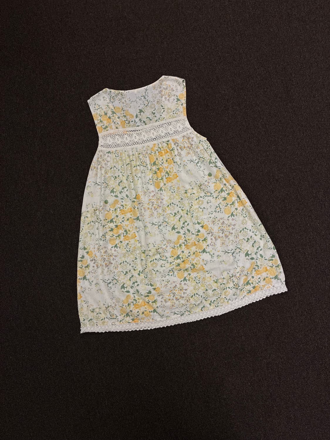 OS)Japanese vintage 여성 꽃 펀칭 디테일 플라워 나시 원 상품이미지7