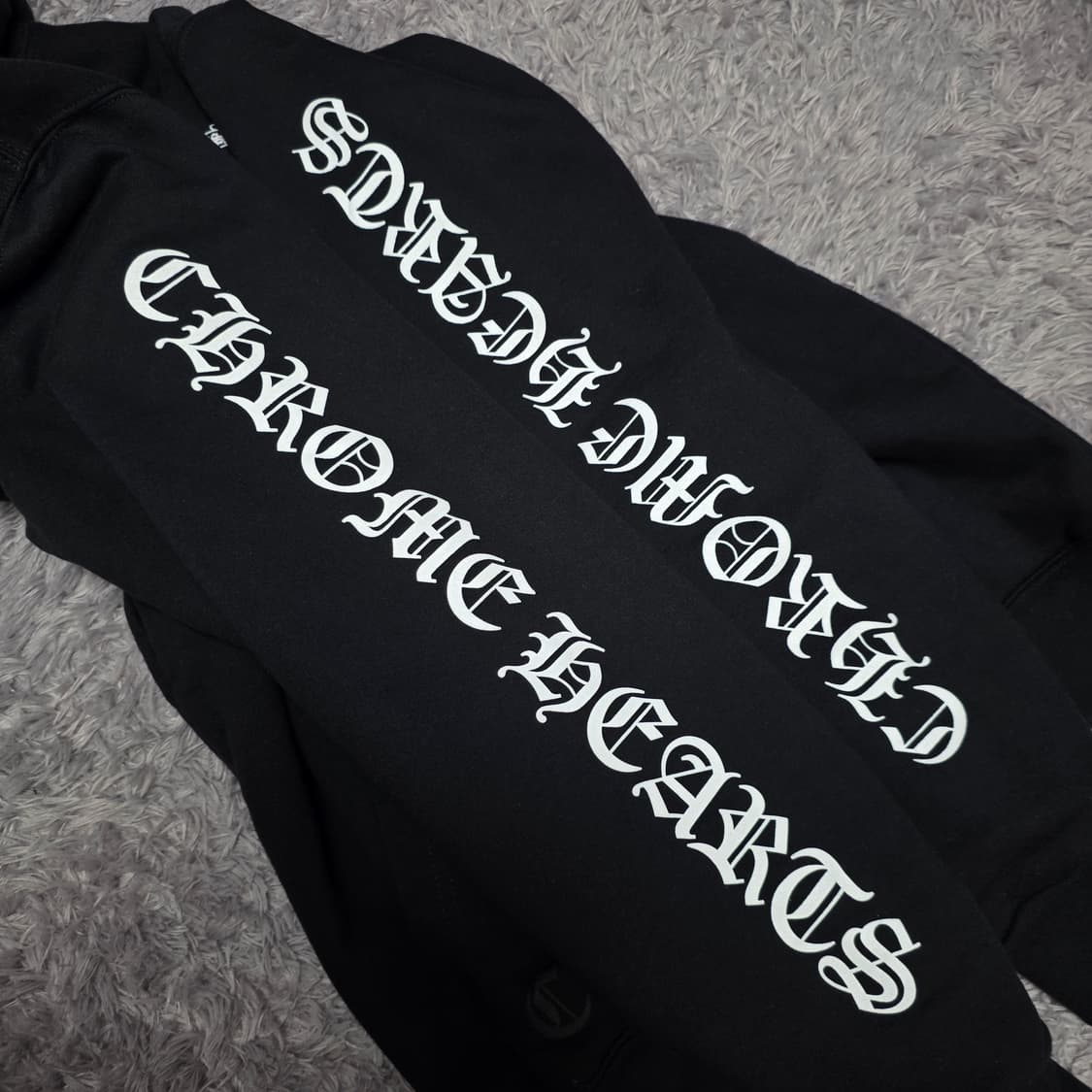 {클로젯}[L][새상품급]크롬하츠 스크롤 더블 로고 헤비웨이트 후드집업 상품이미지6