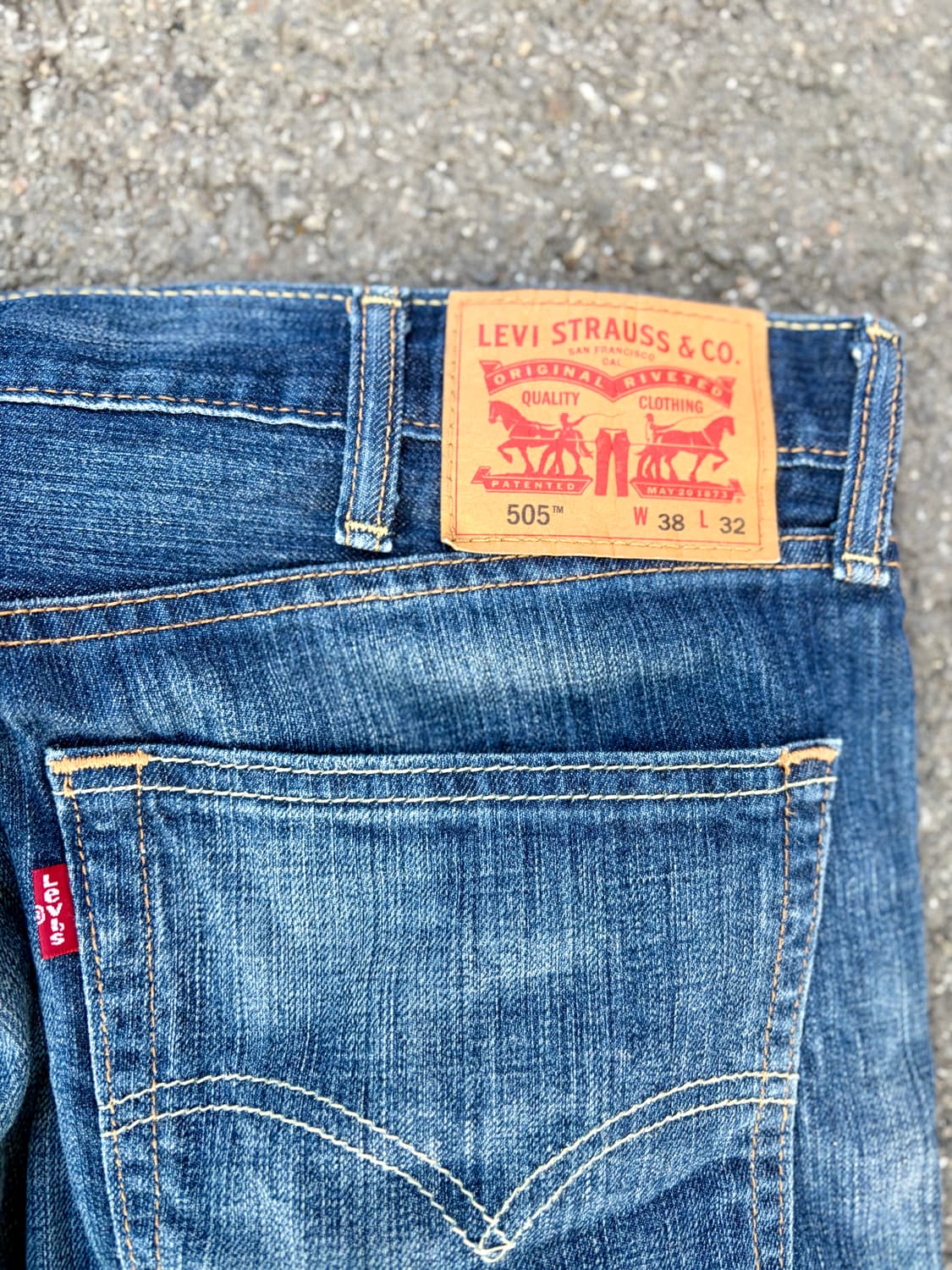 리바이스 505 데님 중청 워싱데님 38/32 상품이미지3