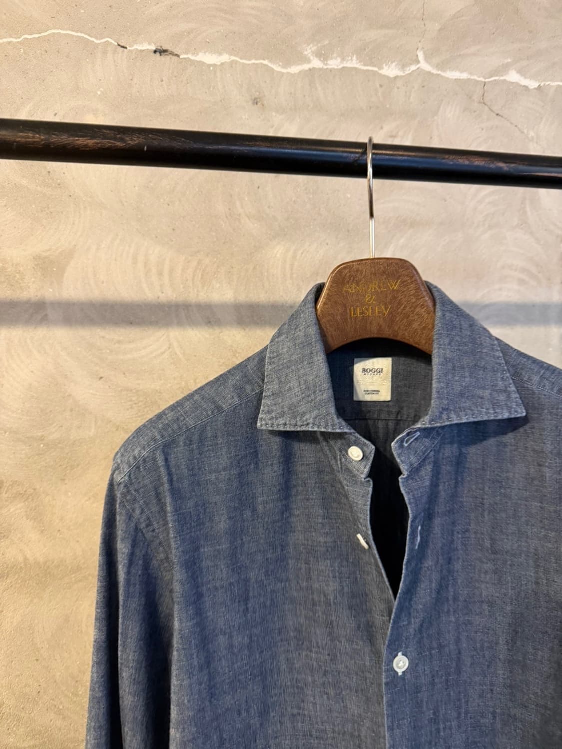 BOGGI 보기 샴브레이 셔츠 100 상품이미지4