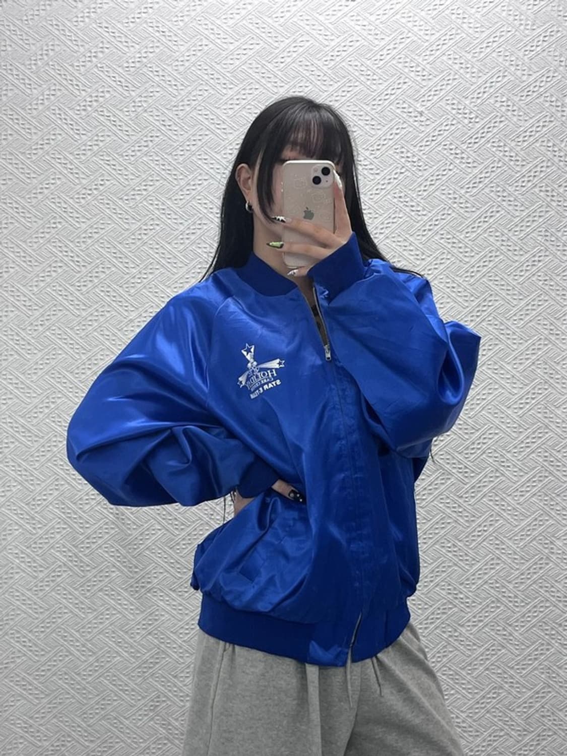 킹 루이 U.S.A 데비 레트로 펑크 새틴 바시티 자켓 XL C08741 상품이미지1