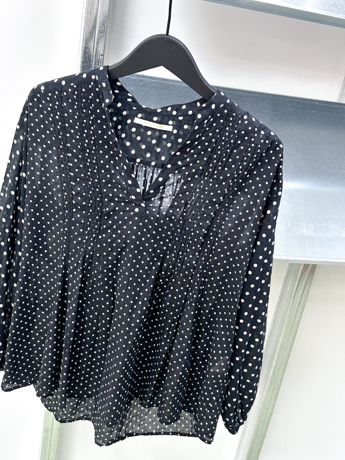 black dot pleats blouse 상품이미지2