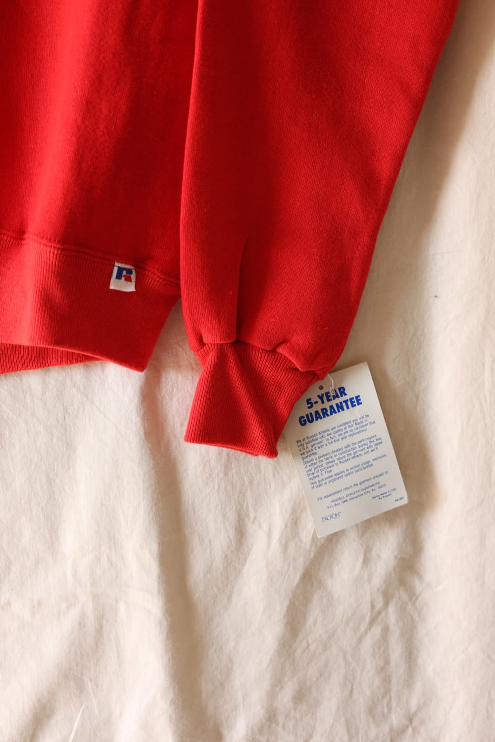 러셀 90s Made in USA 스웻셔츠 맨투맨 데드스탁 레드 S 상품이미지5