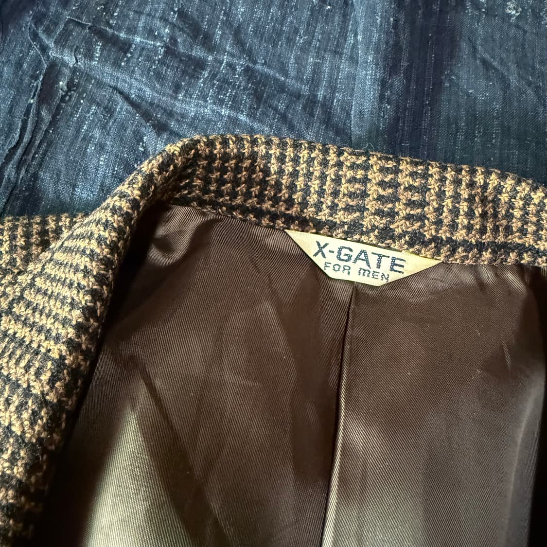 90‘s X-Gate 글렌체크 트위드 자켓 100 상품이미지3