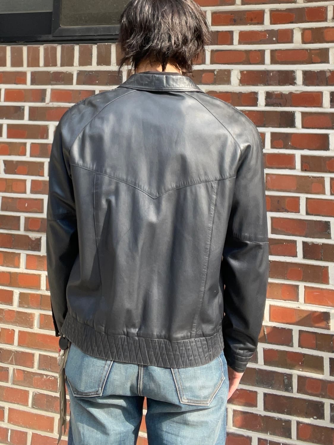 다크네이비 웨스턴 레더자켓 made in spain 상품이미지3