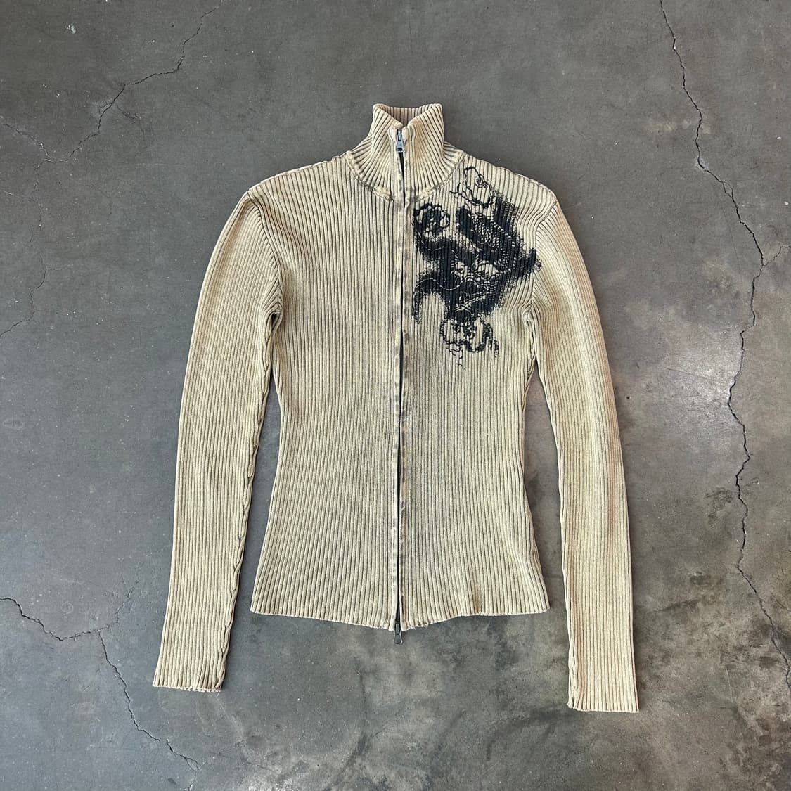 Avirex 드래곤 코튼 니트 집업 재킷 상품이미지2